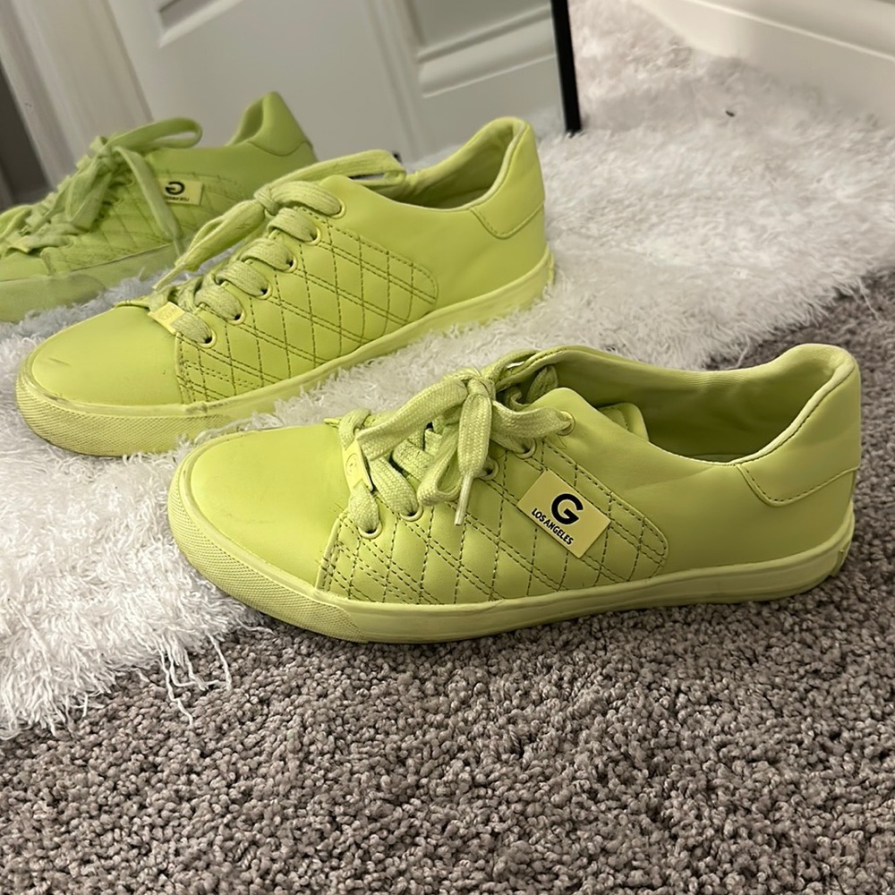 Neon tennis shoes